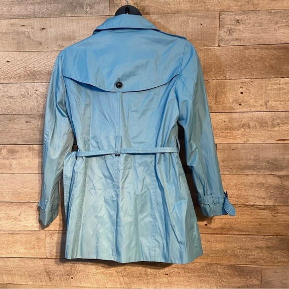Michael Kors women’s light blue  double breasted belted trench coat in‎ size XL - Picture 4 of 12